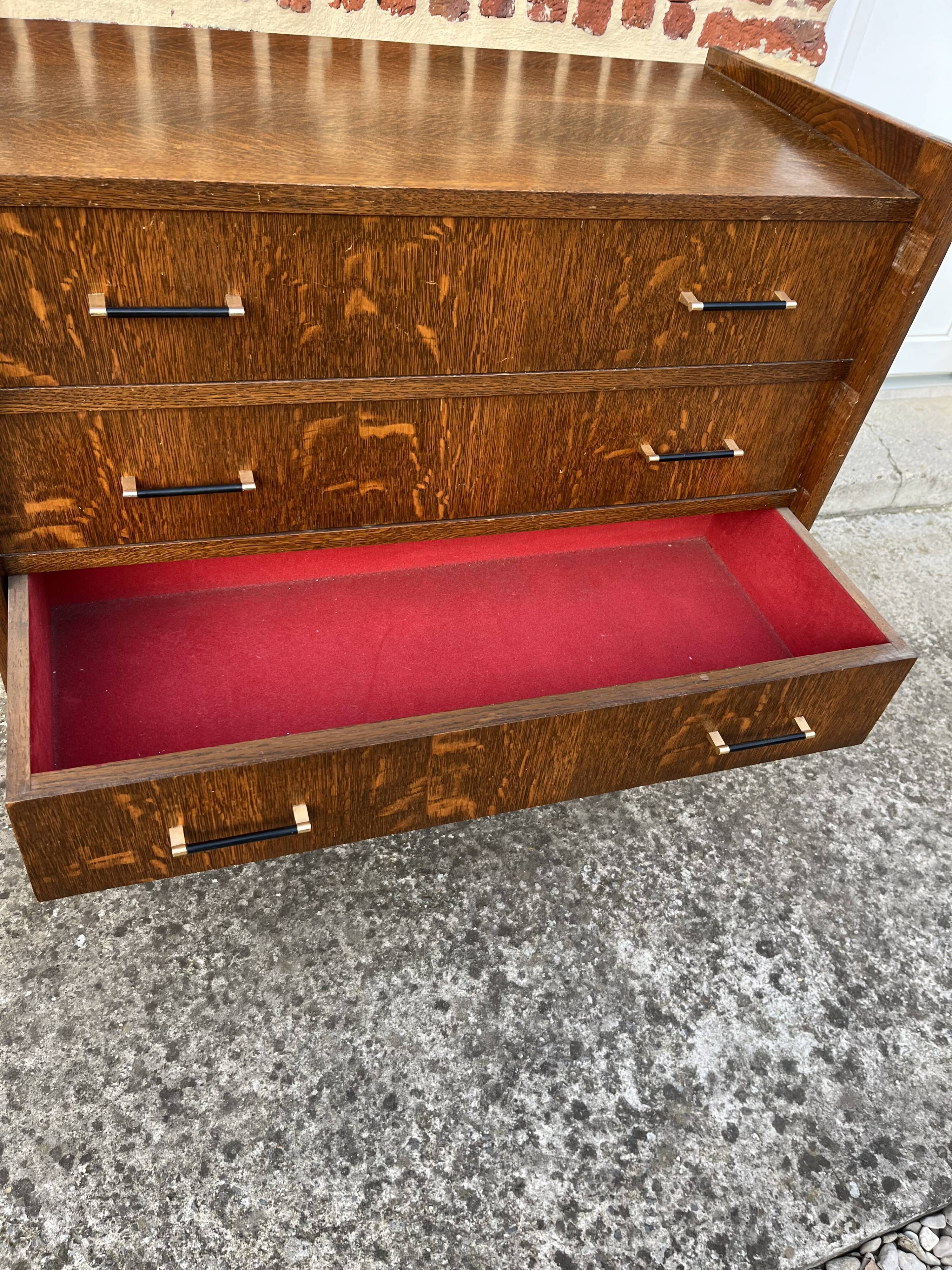 Vintage chest of drawers compass feet