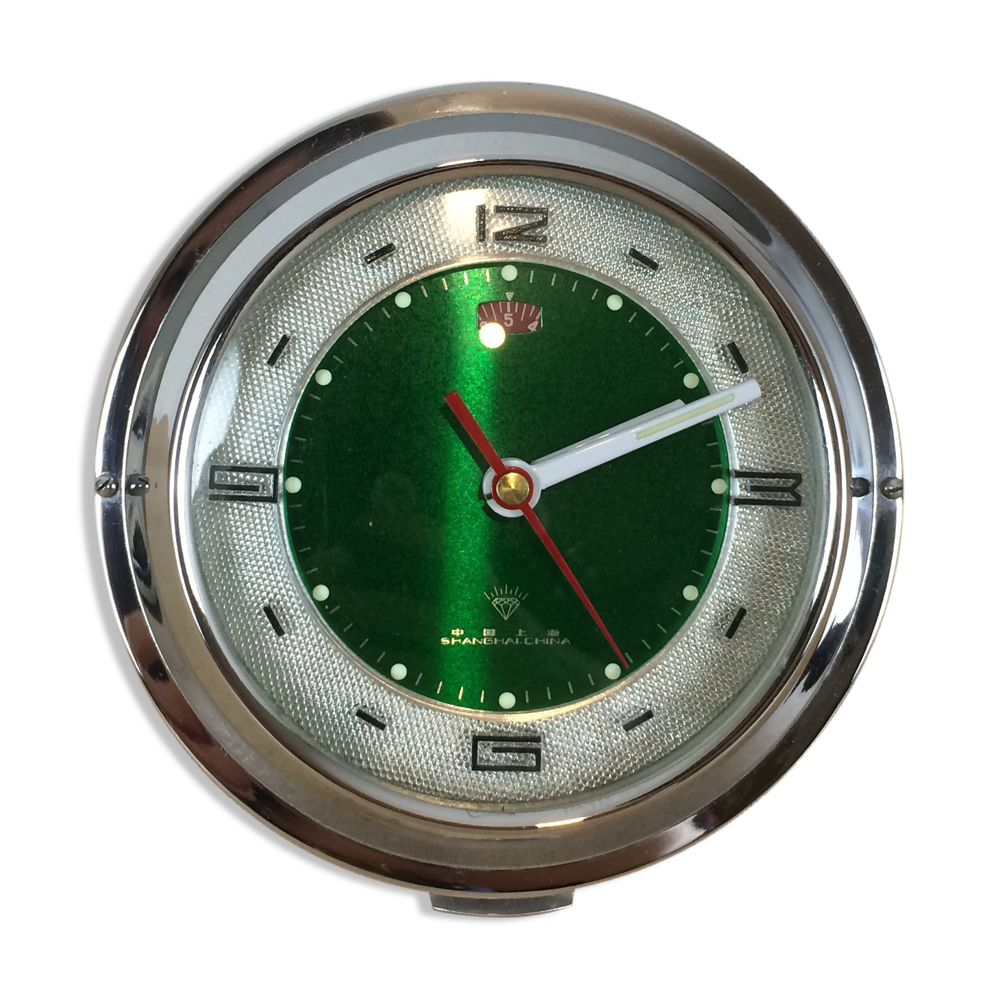 Vintage Clock Diamond Brand Green