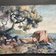 Painting painting Saint Tropez watercolor 1926