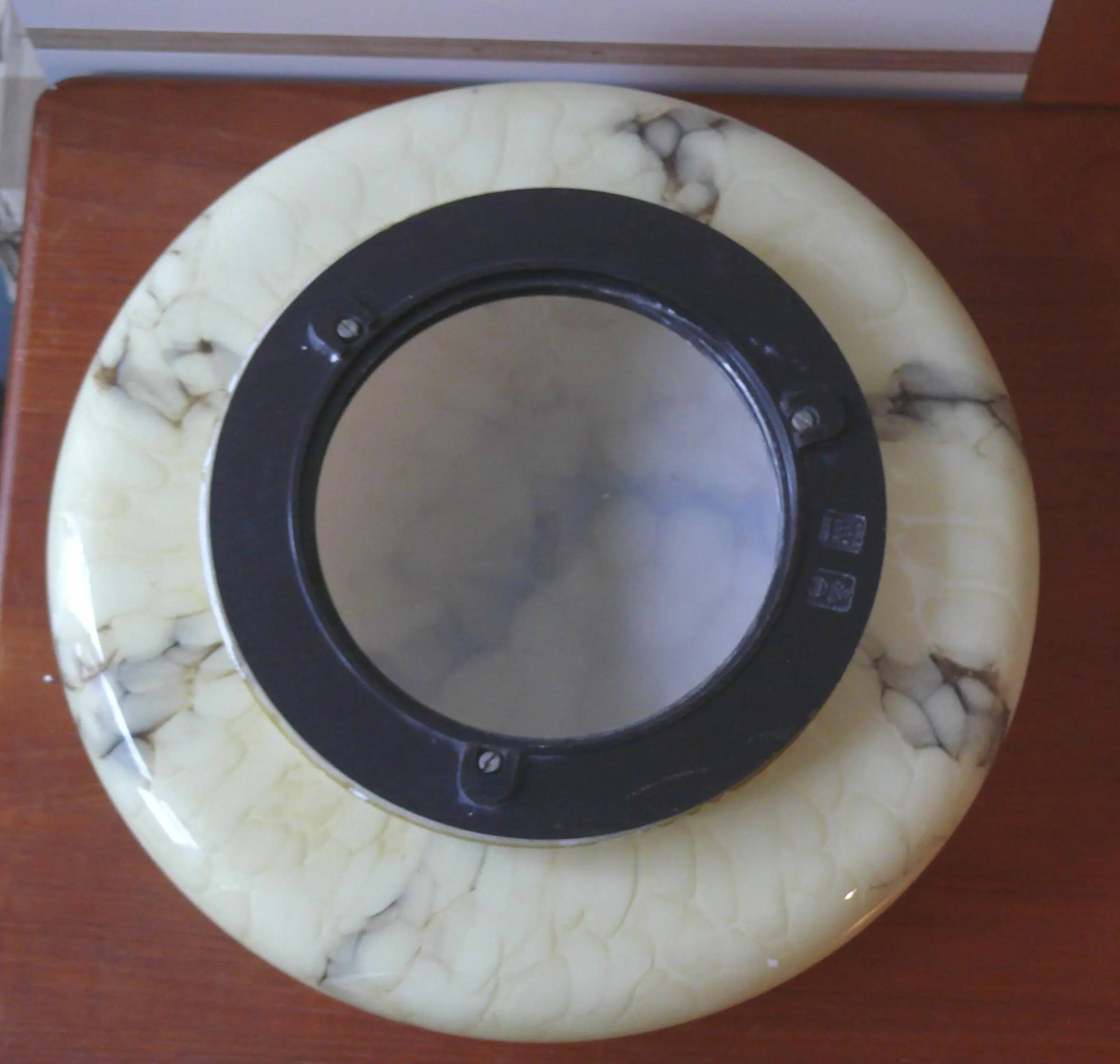 Art Deco wall or ceiling light, marbled look, 1920s-1930s