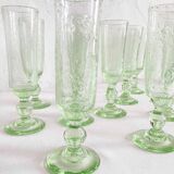 Bubbled glass champagne service from Montauroux