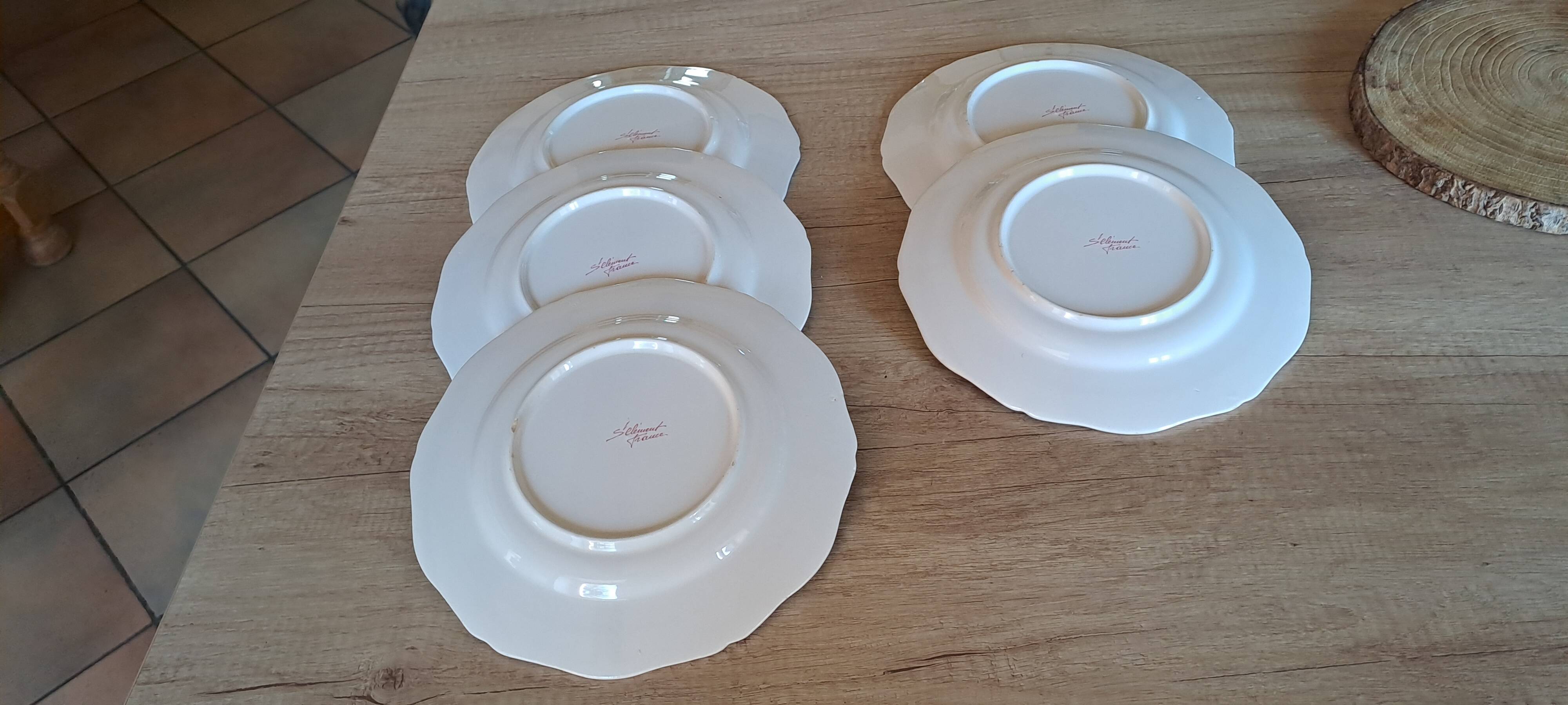 Set of 3 plates with Saint Clément rooster decoration