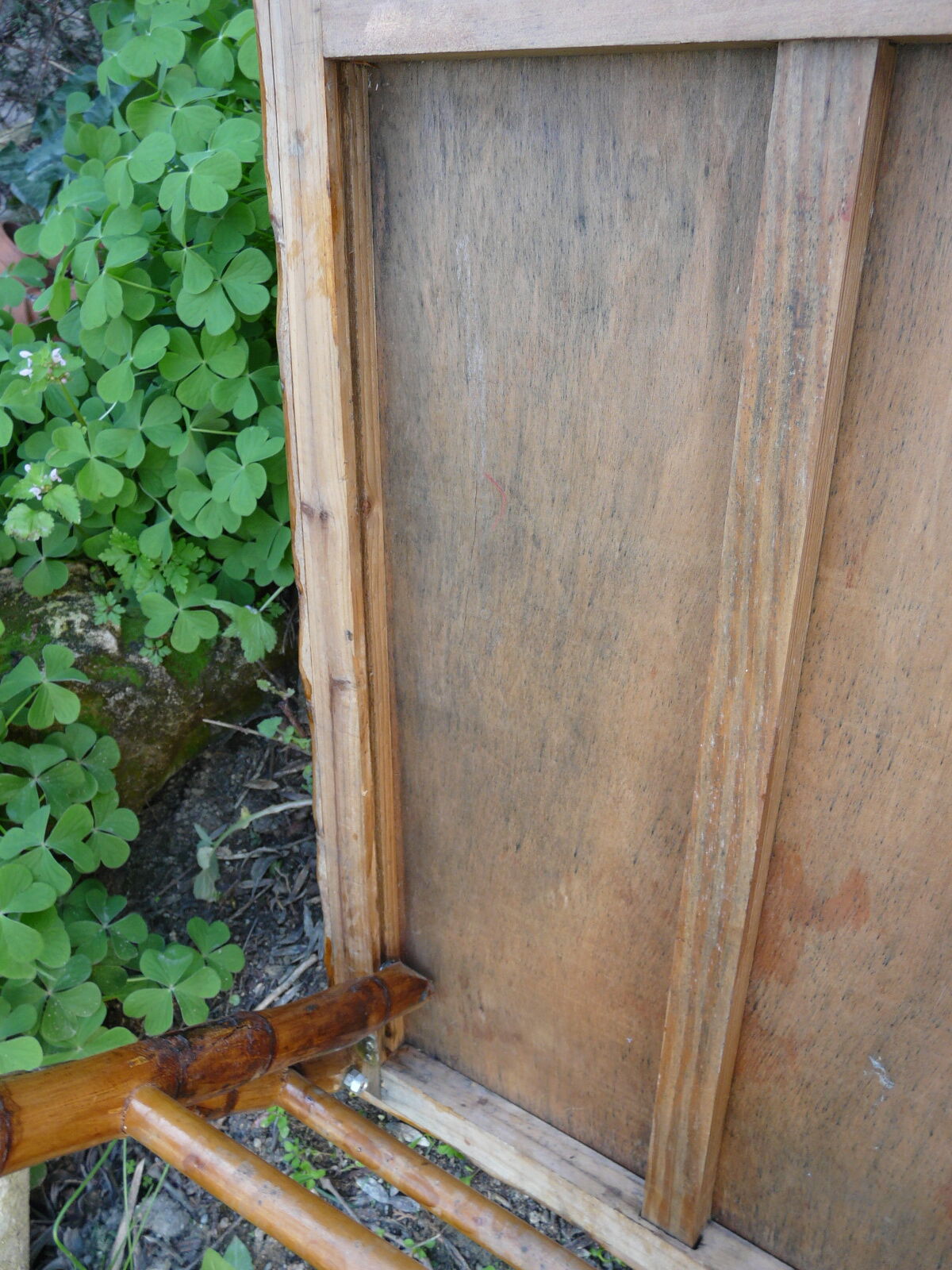 vintage 1960s bamboo side table