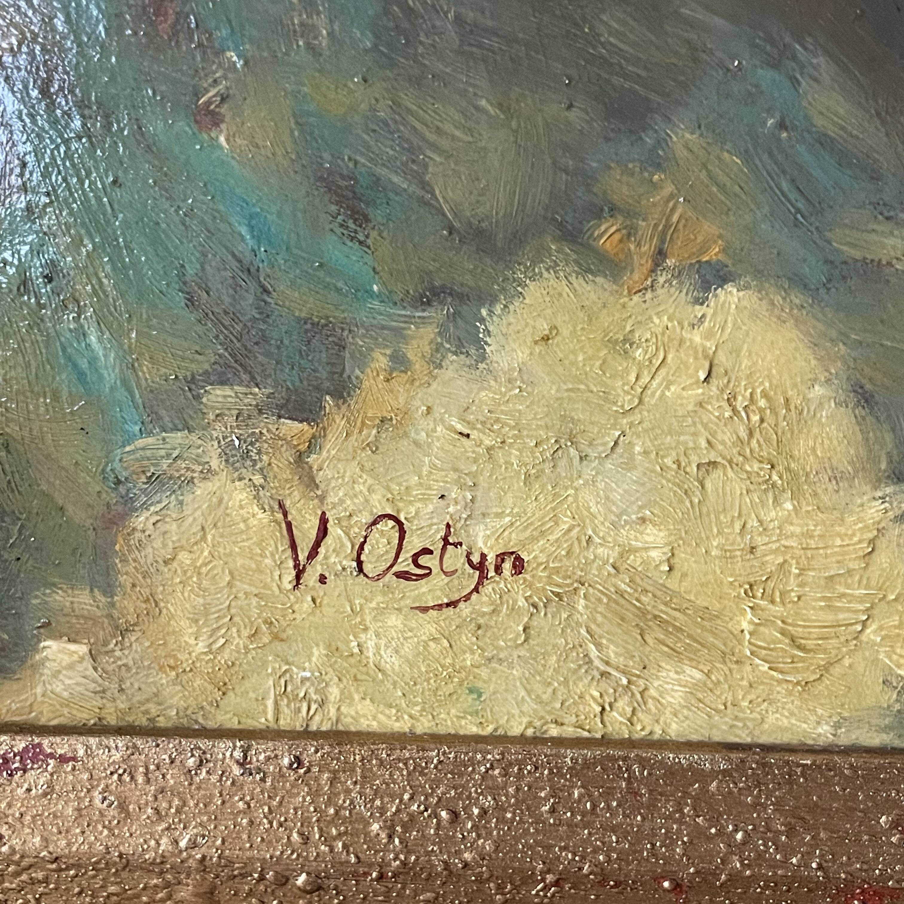 Oil on panel after Oscar Arthur Bluhm 99x73cm