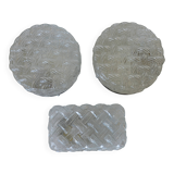 Appliques vintage, lot de 3 appliques murales, plafonnier encastré