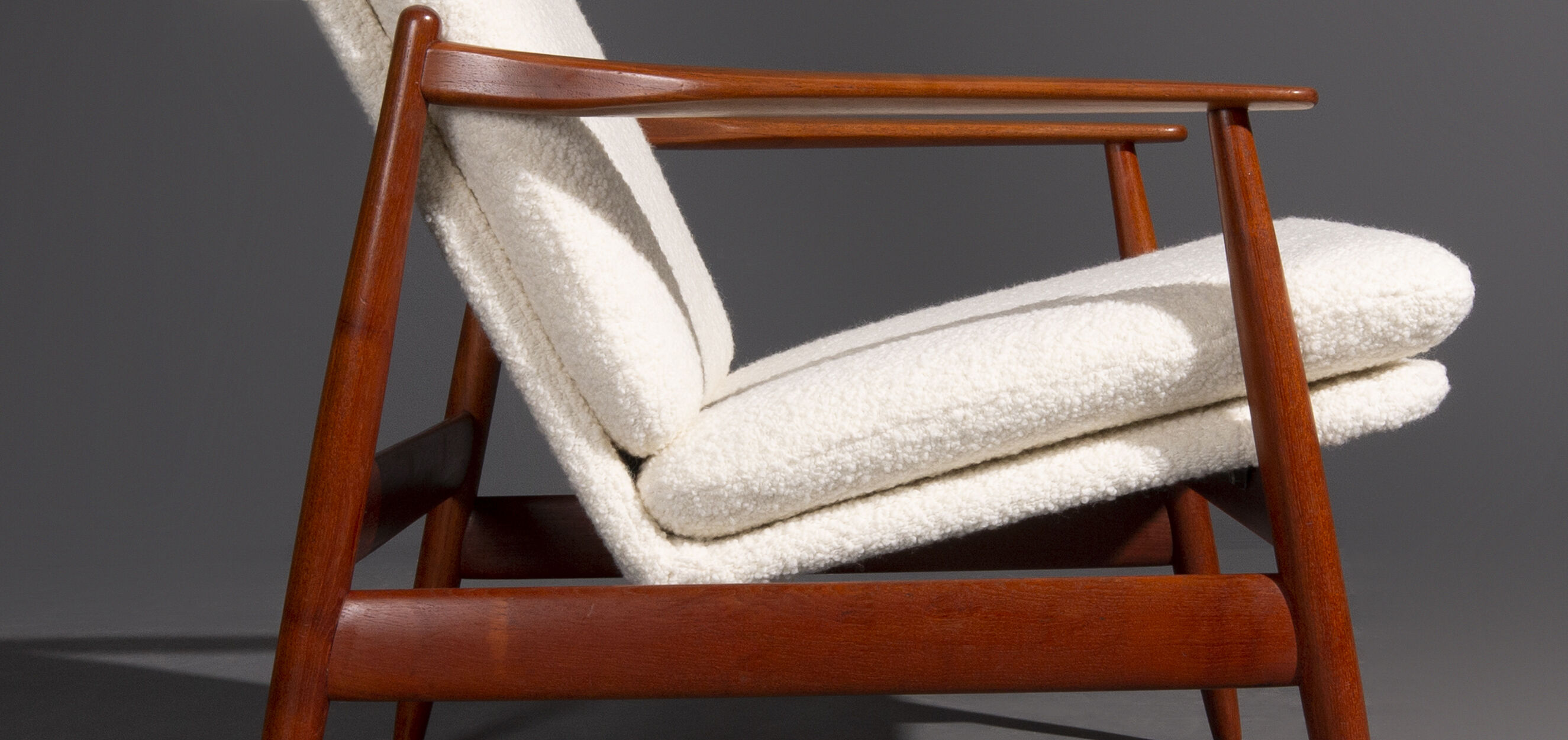 Poul Volther armchair and ottoman by Frem Røjlen