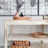 Old patinated draper's table