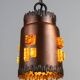 Josef Brumberg JBS Leuchten set of pendants with brass and amber glass