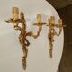 Pair of antique Rococo wall sconces in Louis XV style.