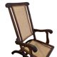 Antique folding chair with weaved seat/back