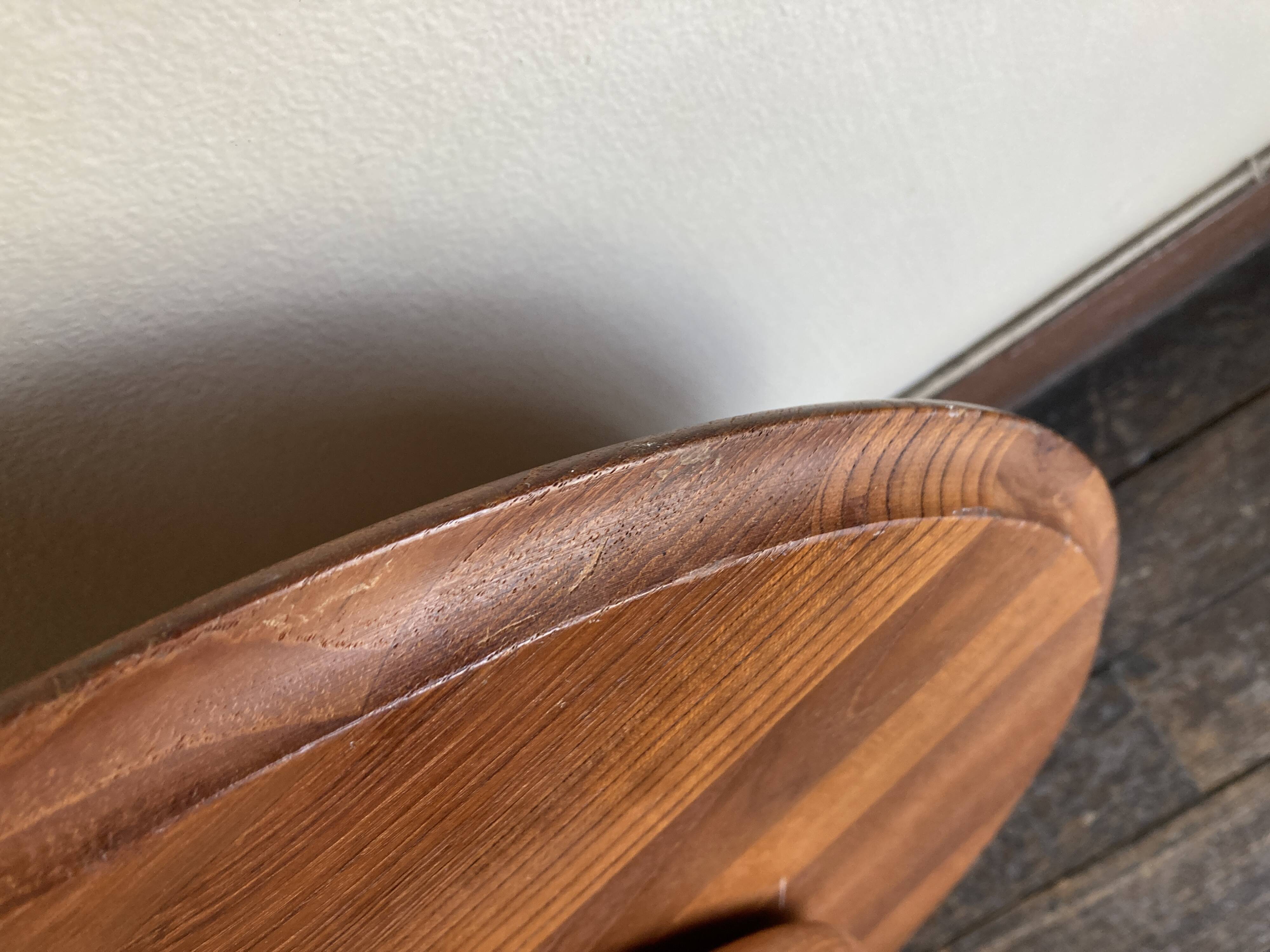 Scandinavian rotating plateau XXXL in teak Dismeg Denmark 1960