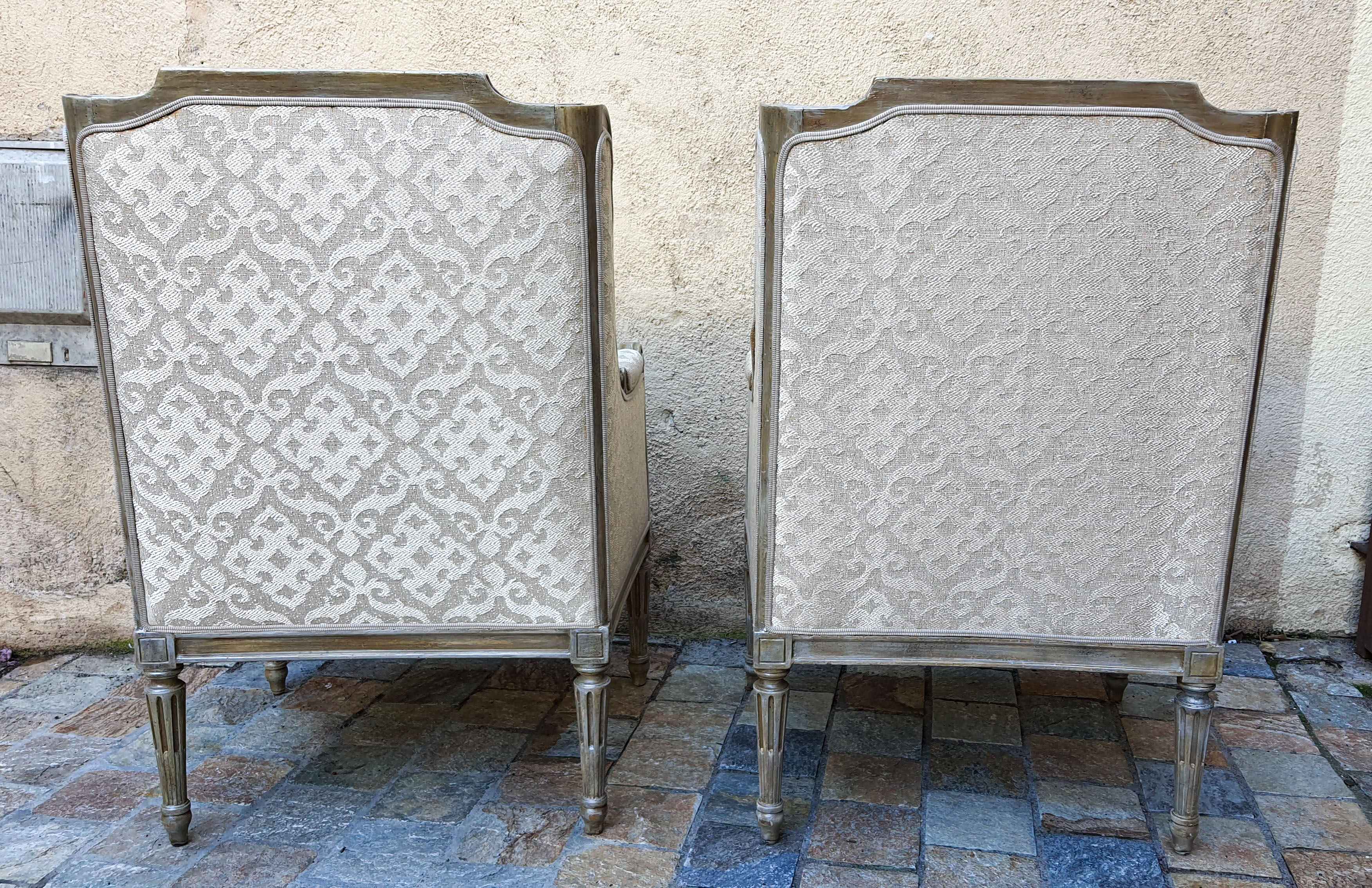 Pair louis XV armchairs by ear