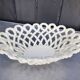 Vintage woven ceramic fruit bowl