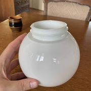 Milk Glass Spherical Ceiling Lamp, Opaline Shade with Diameter 7.5 cm