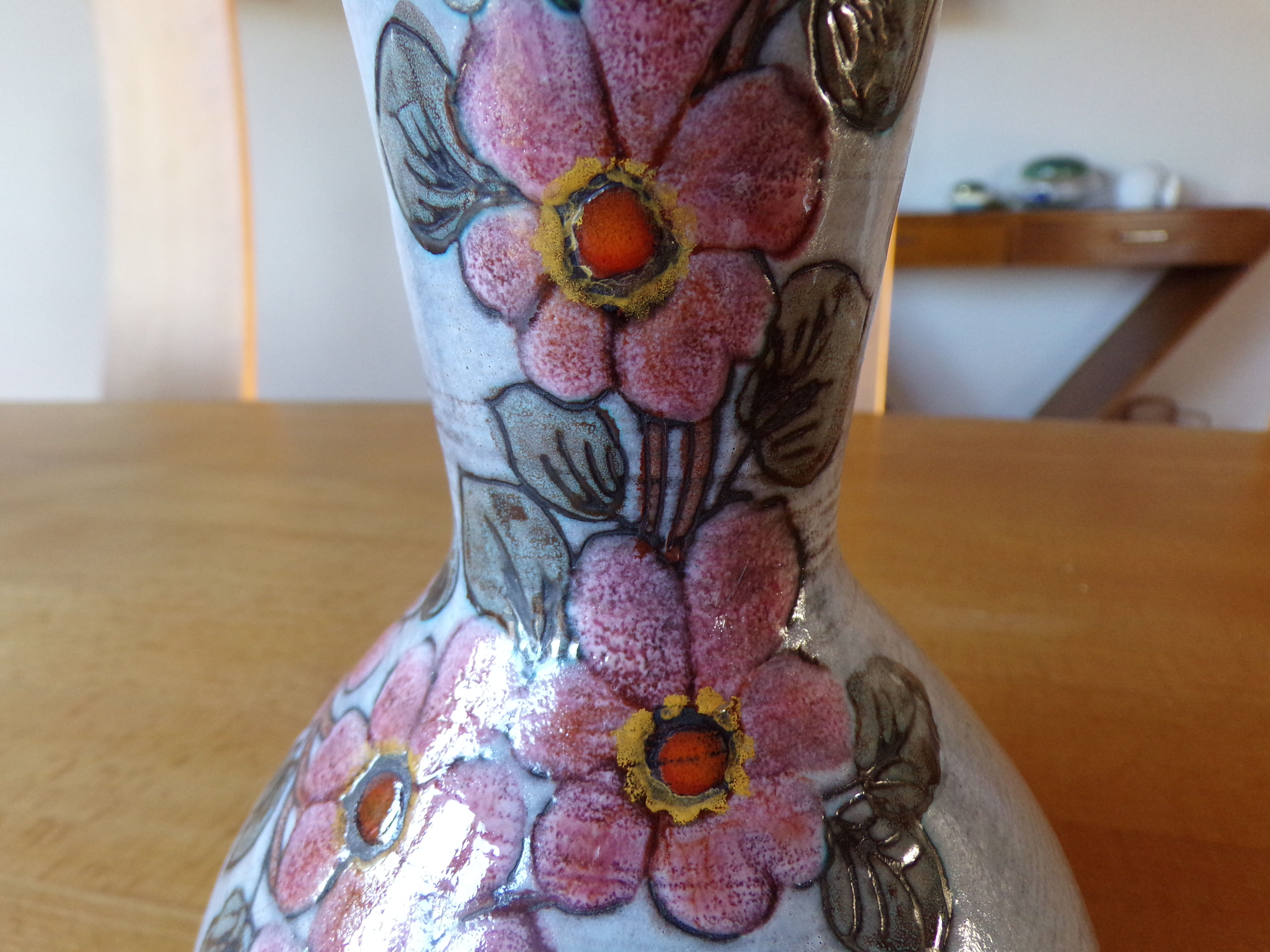 Vallauris vase signed Fonck and Mateo