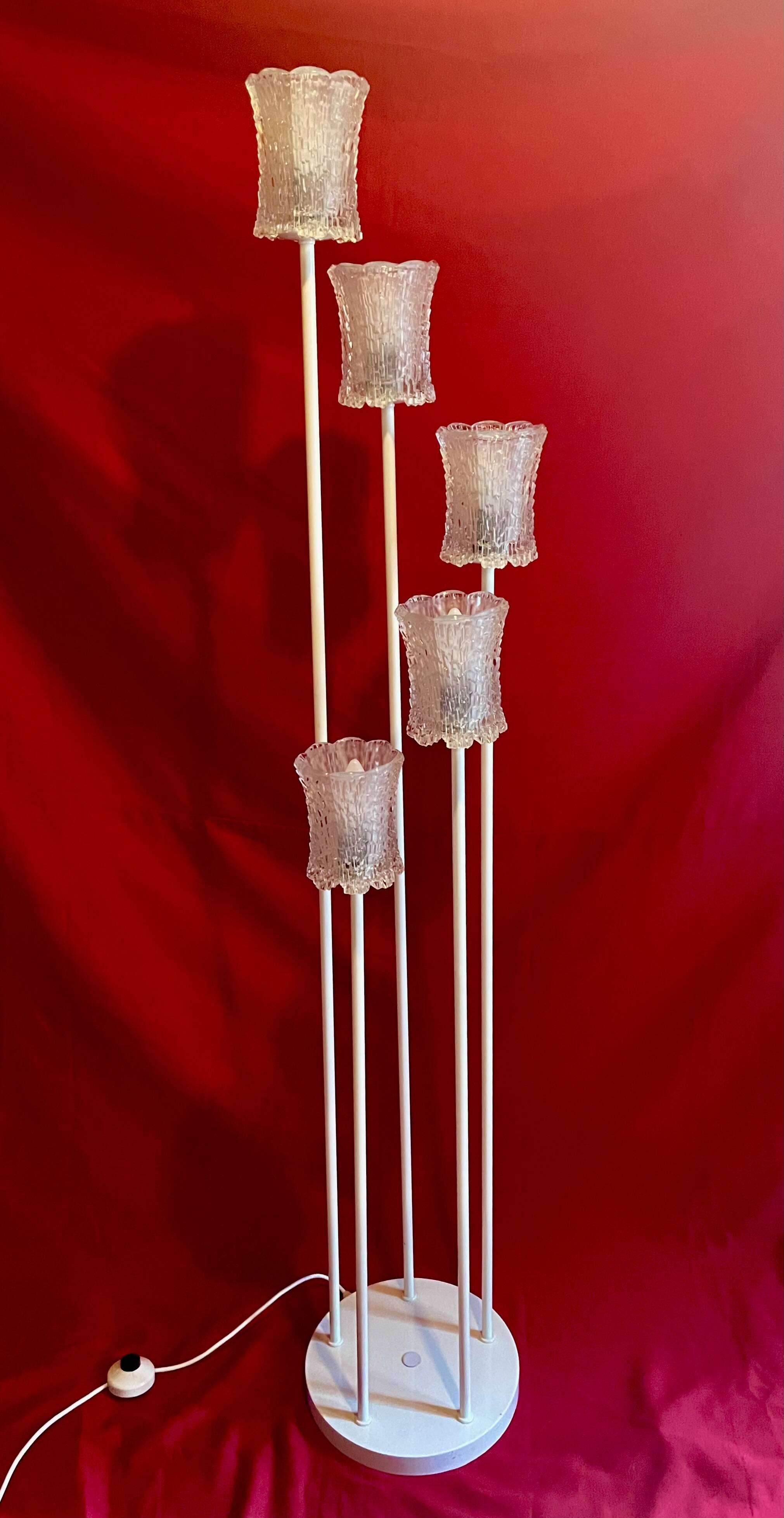 Scandinavian vintage staircase floor lamp, 67/70s