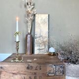Antique brass candle holder