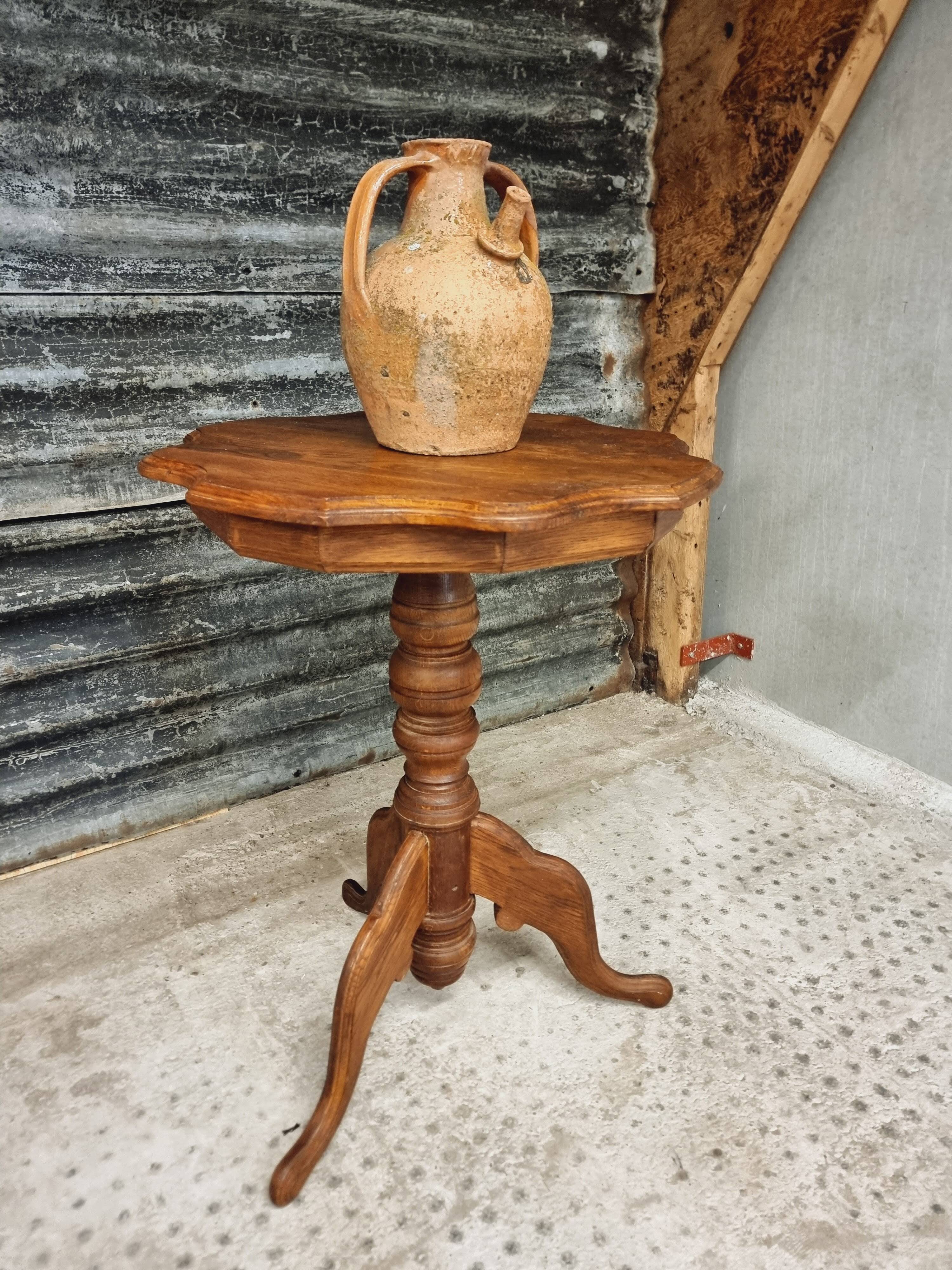 Antique table wine table plant table side table oak