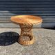 Vintage rattan and wicker side table