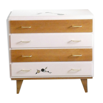 Commode aux pieds compas