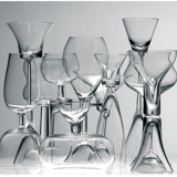 9 crystalline reversible glasses blown "Happy People" by Karim Rashid, edit. Gaia and Gino
