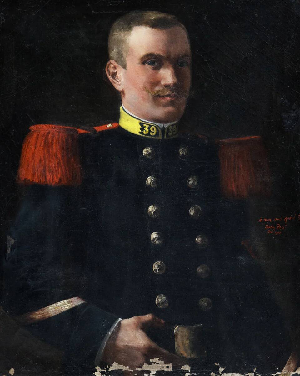 Portrait d’un jeune soldat français, 1900