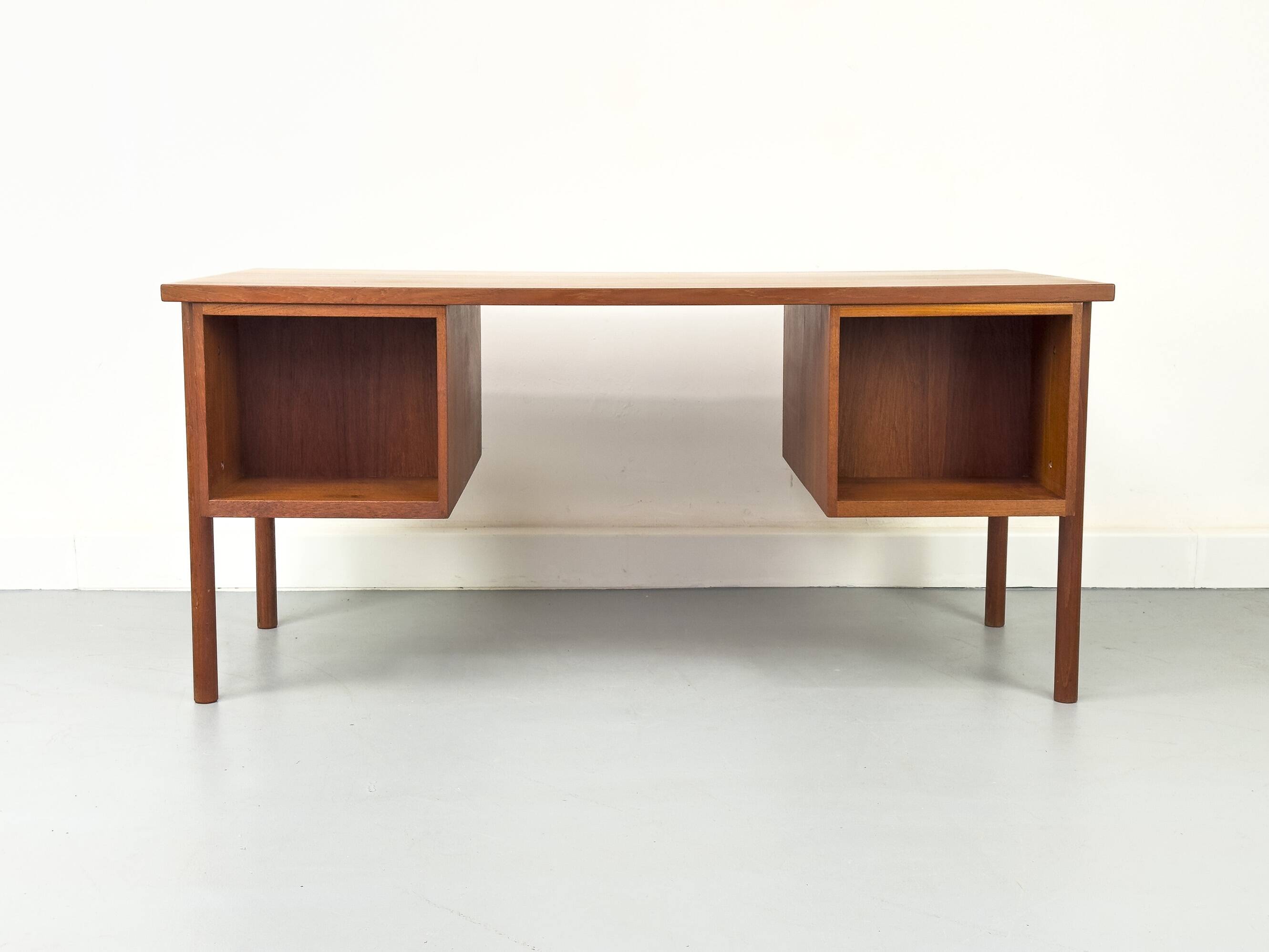 Danish teak desk with drawers, 1960s