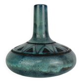 Vintage ceramic vase pottery Kings of Majorca in Perpignan, geometric.