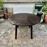 EMU garden furniture in dark wood - 2 folding armchairs and 1 table