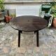 EMU dark wood garden furniture set - 2 folding armchairs and 1 table