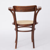 Vintage desk chair bentwood Viennese braid Fischel Austria