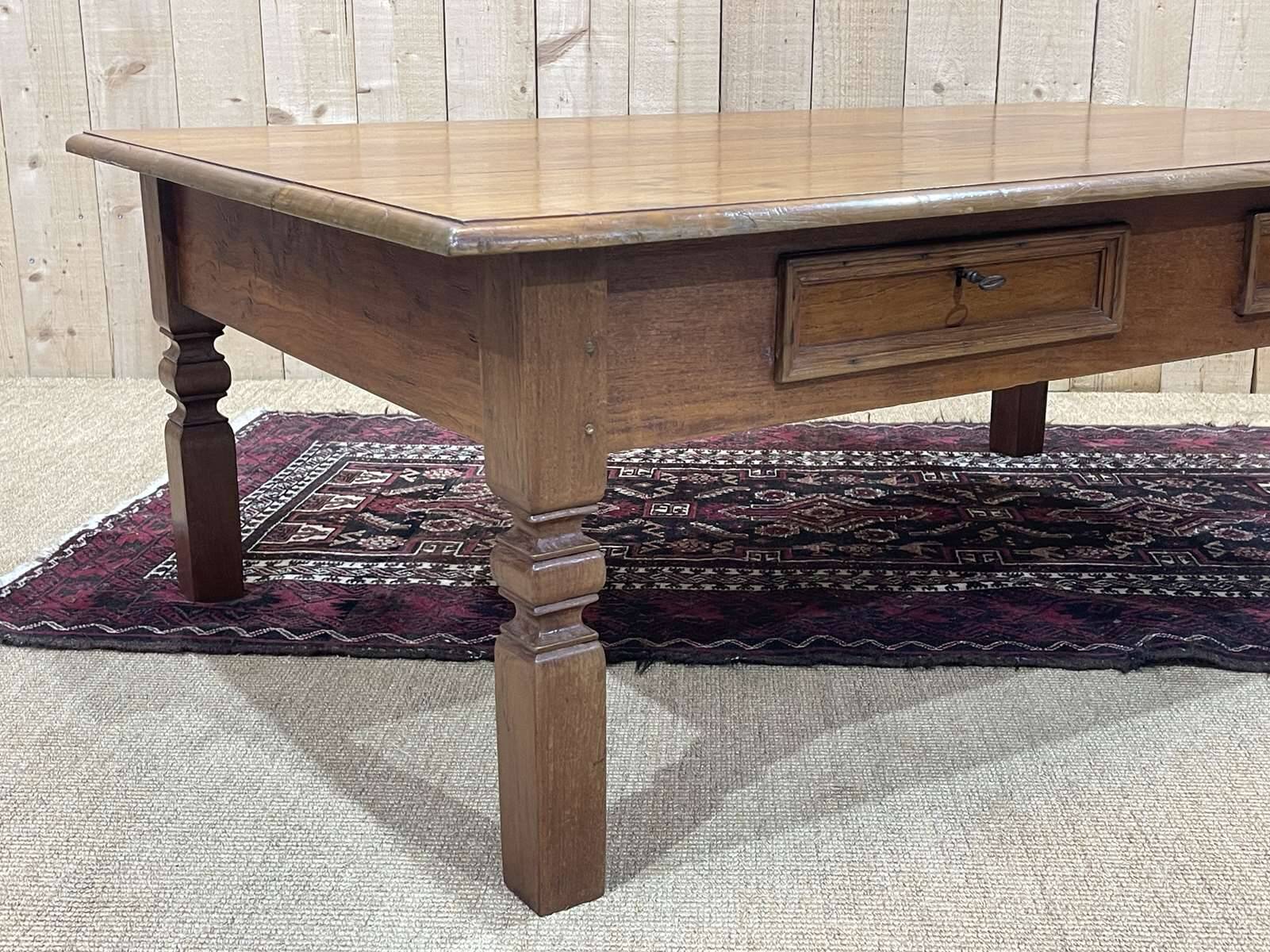 Teak coffee table with 2 drawers from the 1950s.