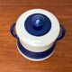 Grand Terrine Couvercle de Pot Suédois du Milieu du Siècle Koka Blue Bla par Hertha Bengtson pour Rörstrand, années 1950