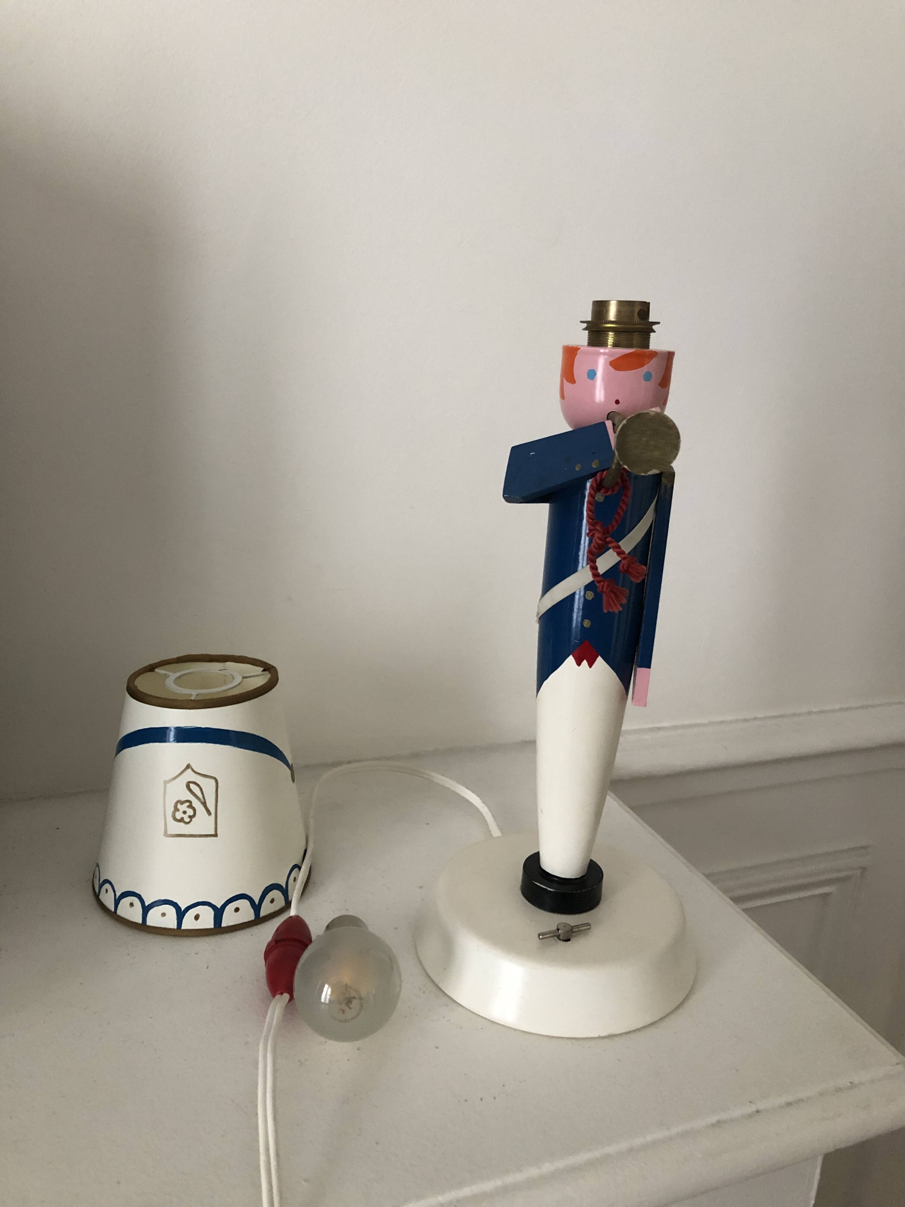 Musical soldier lamp by Suzanne Bonnichon 1960