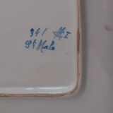 Géo Martel in Desvres / Asparagus dish / Signed GM and St Malo / Mention: A ma Vie