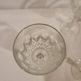 4 old crystal glasses
