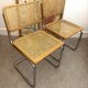Pair of Marcel Breuer Cesca B32 chairs Made in Italy