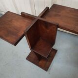 Shelf console harness in wood art deco
