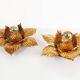 Set of two Italian Florentine gilt wall lamps by Masca Italia