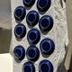 Set of 12 vintage blue ceramic plates D23
