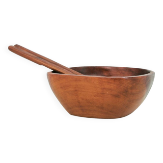 vintage teak bowl + spoons