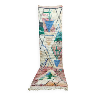 Tapis couloir berbère bohemian en laine fait main