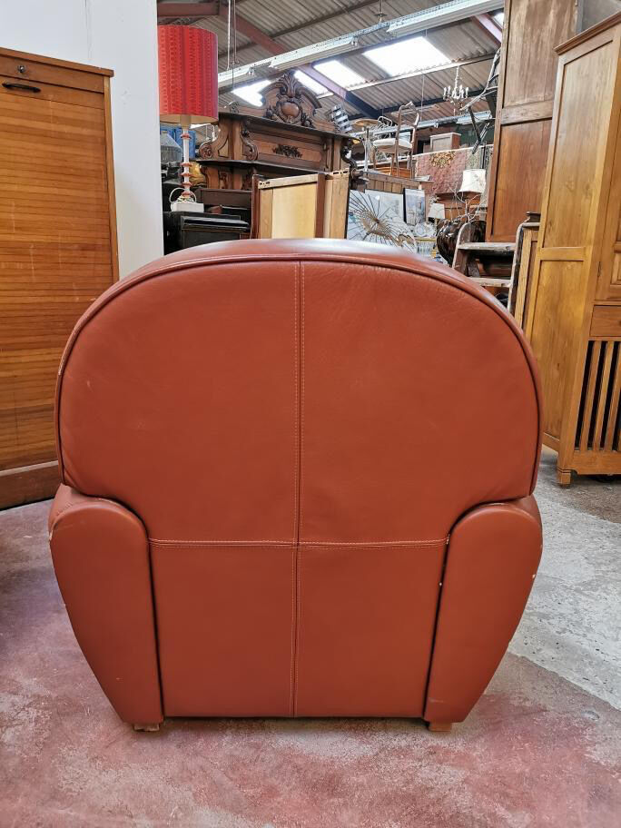 Paire de fauteuils Club cuir