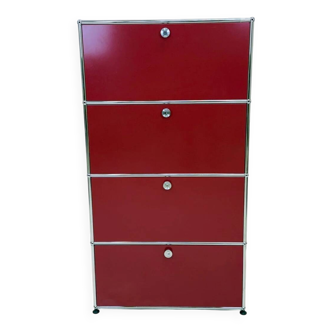 USM Haller "Ruby Red" – Large storage unit (as new condition)
