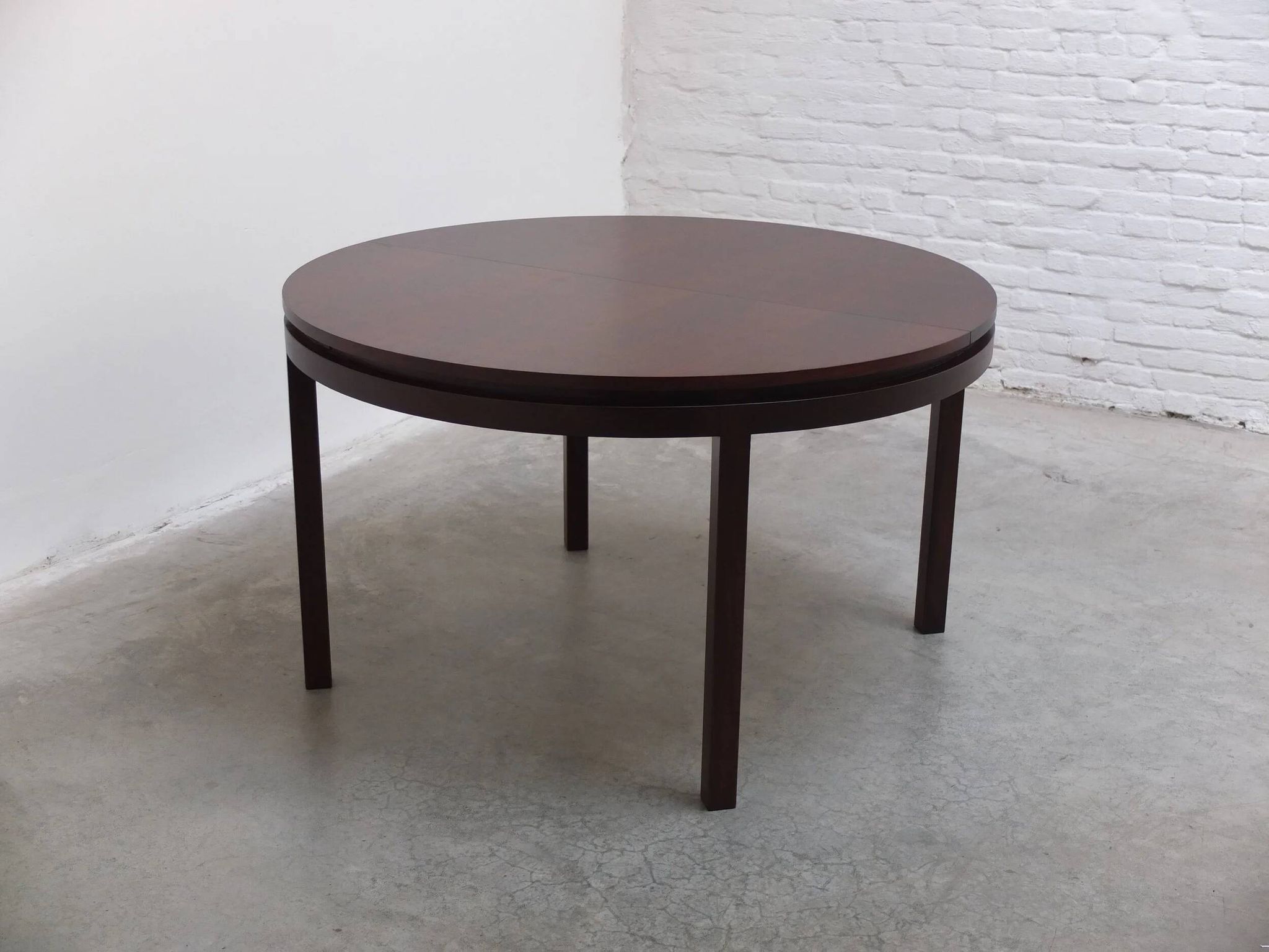 Extendable round to oval dining set by Alfred Hendrickx for Belform, 1960s.