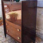 Secrétaire vintage année 60 en acajou marque Mobilor