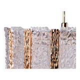 Vintage Kalmar lamp from the 60s, brass and glass