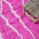 Pink berber azilal carpet 300 x 190 cm