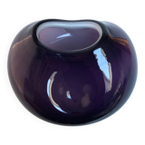 Vase verre bicolore parme