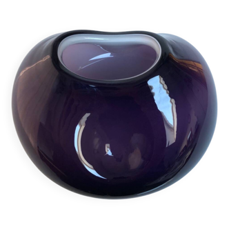 Two-tone parma glass vase